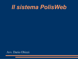 Il sistema PolisWeb - Fog.it - Diritto dei trasporti e della navigazione