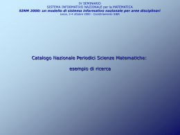 SINM 2000: un modello di sistema informativo nazionale per aree