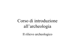 Corso di introduzione all`archeologia