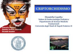 Criptorchidismo - Congresso Sip Campania