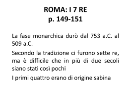 ROMA: I 7 RE p. 149-151