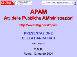 APAM Atti delle Pubbliche AMministrazioni - ittig