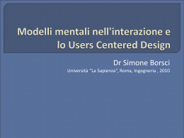 Modelli mentali nell`interazione e lo Users - TWiki