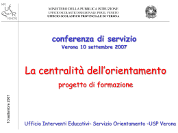 PPT di presentazione - Ufficio Scolastico Provinciale di Verona