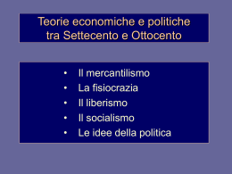 Teorie economiche e politiche tra 1700 e 1800