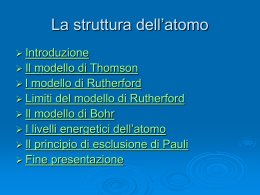 I modelli atomici