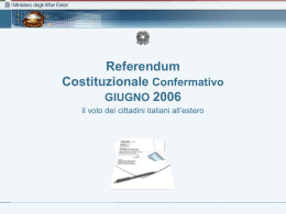 Referendum Costituzionale – Voto per