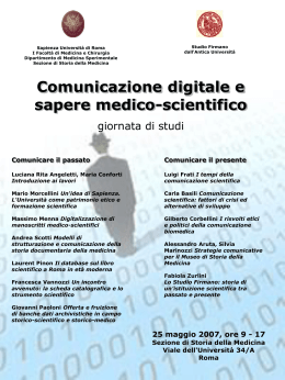 Comunicazione digitale e sapere medico