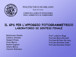 Presentazione - Laboratorio di Geomatica