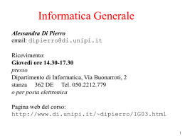 Lucidi - Dipartimento di Informatica
