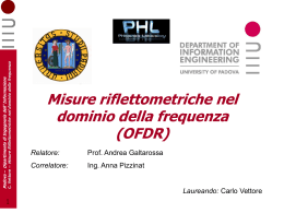 Misure riflettometriche nel dominio della frequenza (OFDR)