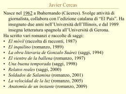 Javier Cercas, Intervista di Bruno Arpaia