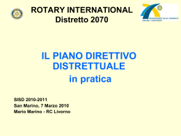 Il piano operativo distrettuale - Rotary International