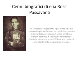 Cenni biografici di elia Rossi Passavanti