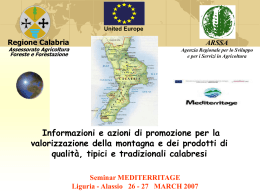 Informazioni e azioni di promozione per la - Ermanno Cribari-Home