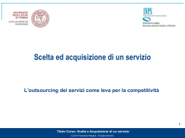 SCELTA E ACQUISIZIONE DI UN SERVIZIO_modulo 1