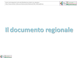 NAO: il documento regionale - Agenzia sanitaria e sociale regionale