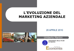 L`EVOLUZIONE DEL MARKETING AZIENDALE