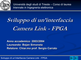 Sviluppo di un`interfaccia Camera Link