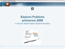Elezioni Politiche – Voto per corrispondenza
