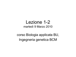 Lez_1-2_BioIng_9-3-10 - Università degli Studi di Roma Tor