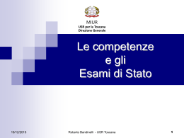 Le competenze nell`esame di stato
