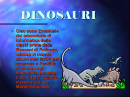 i dinosauri - Scuola Media di Piancavallo