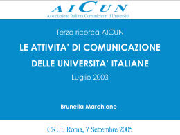 terza ricerca Aicun sullo stato della comunicazione