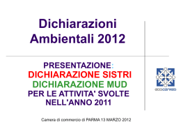 Diapositiva 1 - Camera di Commercio di Parma