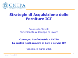 Strategie di acquisizione delle forniture ICT