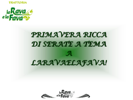 Primavera ricca a LaRavaelaFava