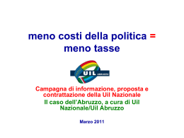 meno costi della politica = meno tasse