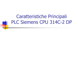 Caratteristiche Principali PLC Siemens S7-300