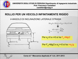 Moti di rollio - Dipartimento di Ingegneria Industriale