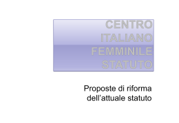 Centro Italiano Femminile STATUTO