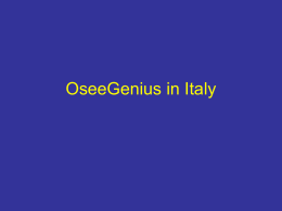 OseeGenius in Italy