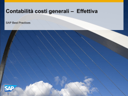 Contabilità costi generali – Effettiva