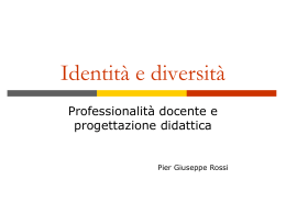 Identità e diversità - Pier Giuseppe Rossi