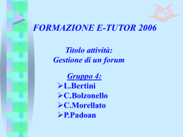 Gestione di un forum