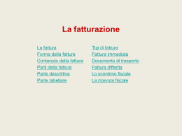 LA FATTURAZIONE