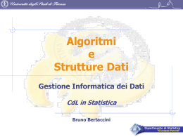 Algoritmi e strutture dati