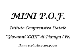 MINIPOF 14-15 - Istituto Comprensivo Statale "Giovanni XXIII