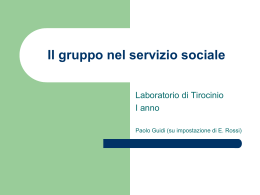IL GRUPPO NEL SERVIZIO SOCIALE