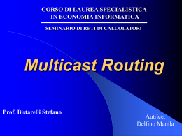 seminario Multicast Routing - Dipartimento di Matematica e