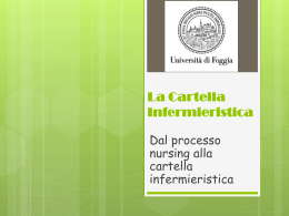 La cartella infermieristica - Facoltà di Medicina e Chirurgia