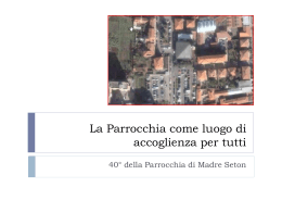 La Parrocchia come luogo di accoglienza per tutti
