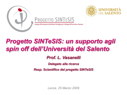 Slide - STReGA - Università del Salento