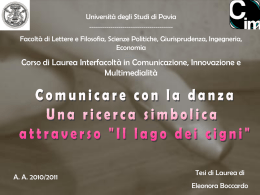 Presentazione TESI - Cim - Università degli studi di Pavia