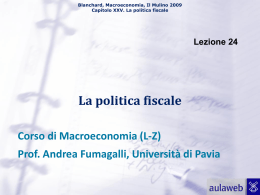 Lezione 24- Fumagalli (Politica fiscale)