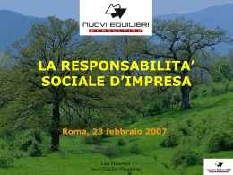Cosa si intende per responsabilit&agrave; sociale d`impresa?